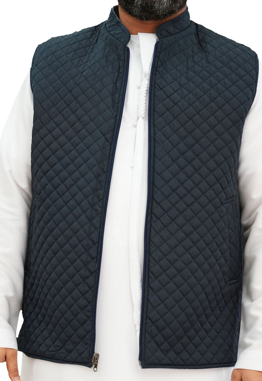 Emirati Reversible Sidiri | Blue and Navy Blue puffer