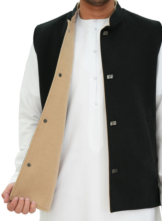 Emirati Reversible Sidiri | Black and Beige