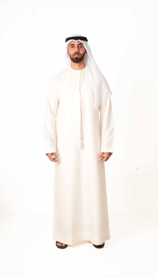 Ready made light Beige Emarati Kandourah