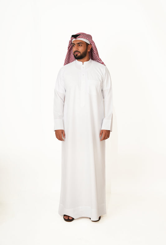 Ready made White Abadi Kandourah