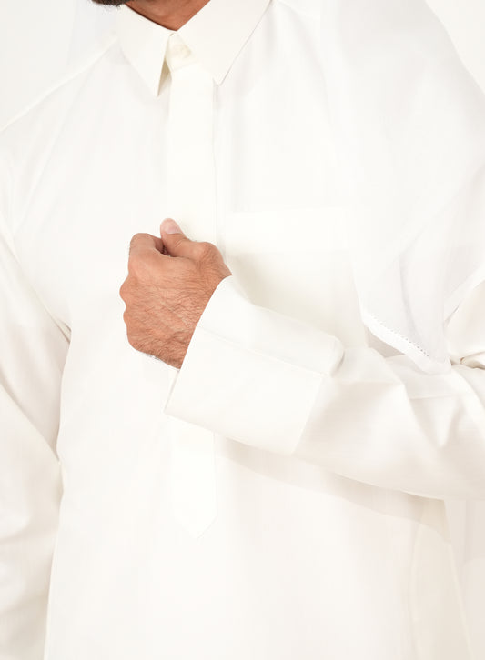 Ready made white Qatari Kandourah
