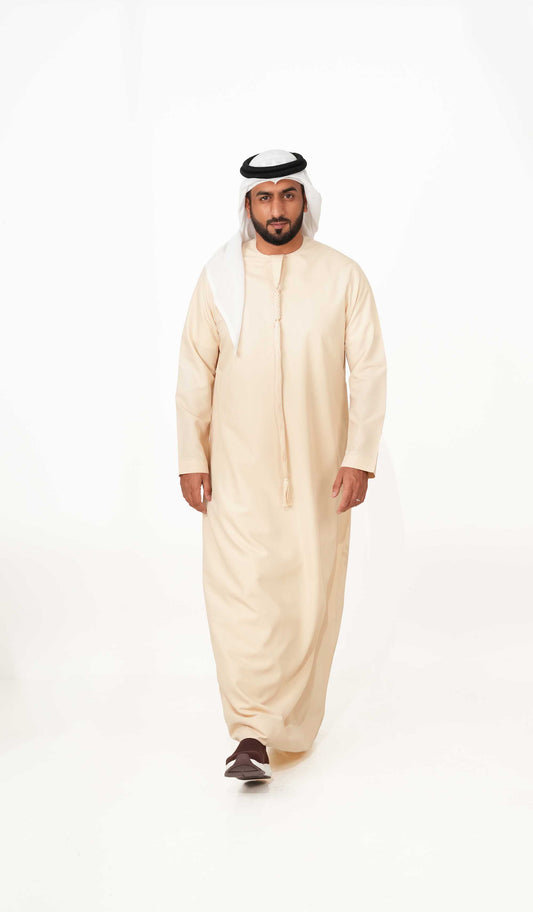 Ready made Beige Emarati Kandourah
