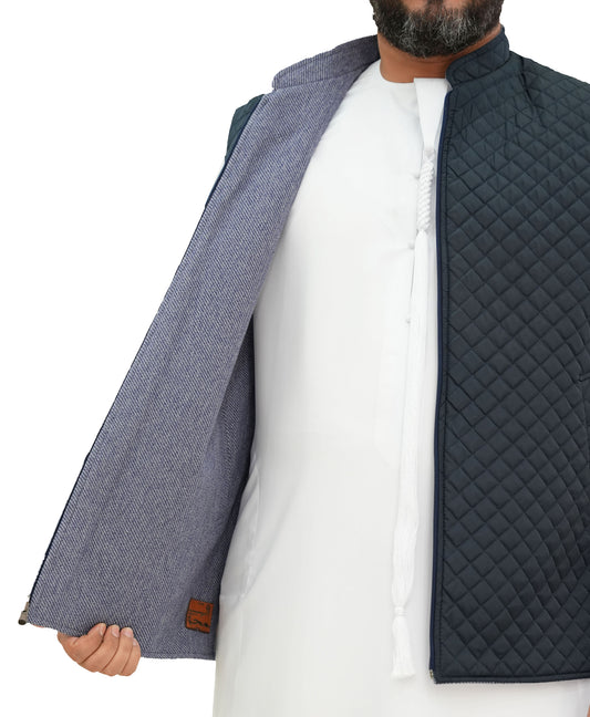 Emirati Reversible Sidiri | Blue and Navy Blue puffer