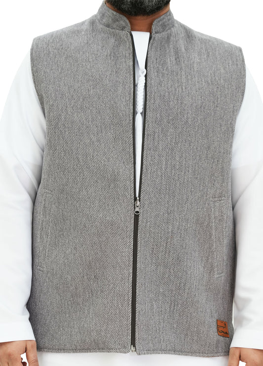 Emirati Reversible Sidiri | Gray and Beige puffer