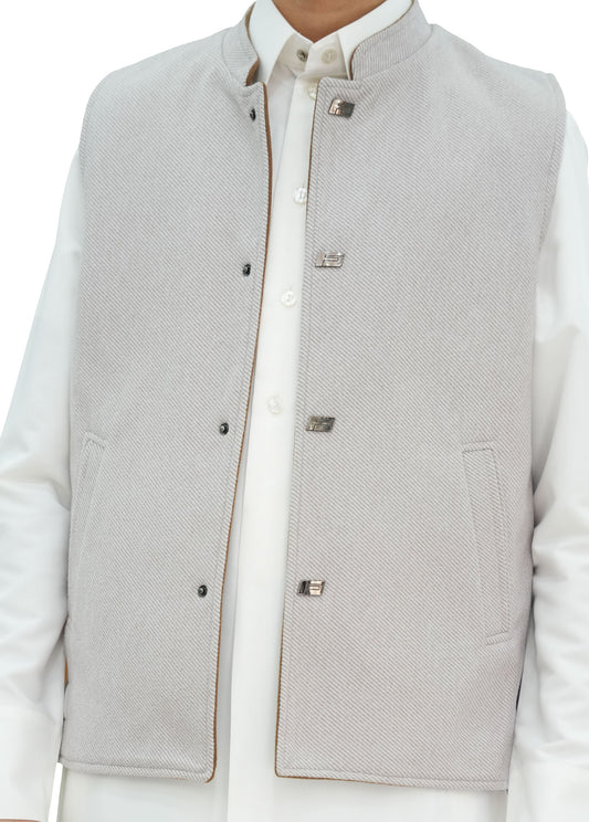 Emirati Reversible Sidiri | light gray and Brown