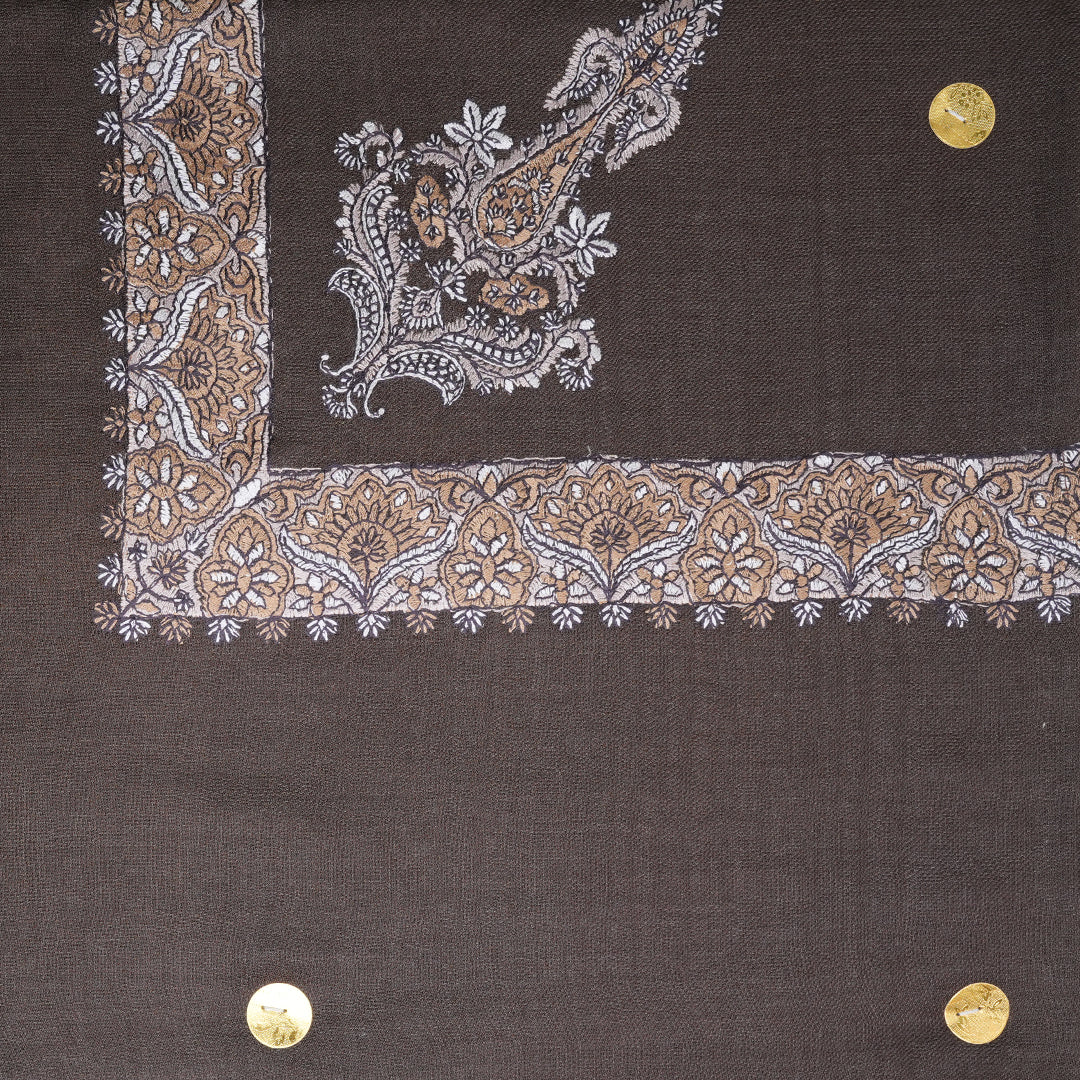 شال صوف بني للرجال