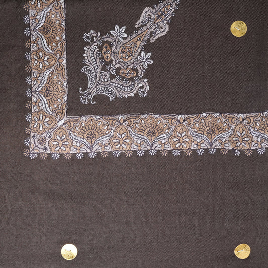 شال صوف بني للرجال