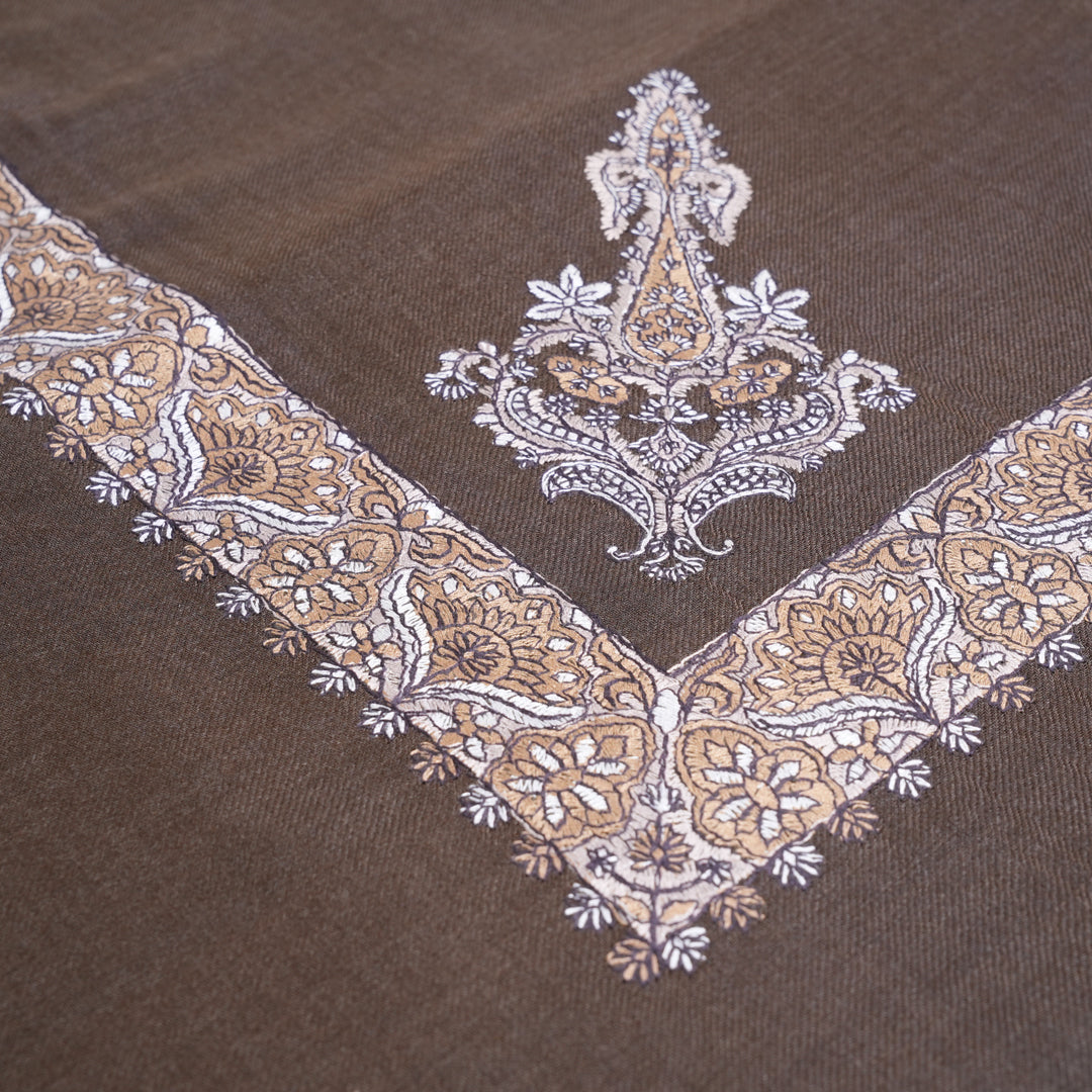 شال صوف بني للرجال